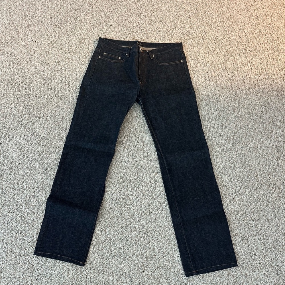 APC New Standard Raw Selvedge Indigo Denim 34 -NWOT slim//straight